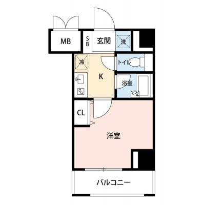 【🎉初期費用オフ｜お得なキャンペーン】【禁煙🚭/Wi-Fi無料🌐】マイナビSTAY東品川　405の間取り図