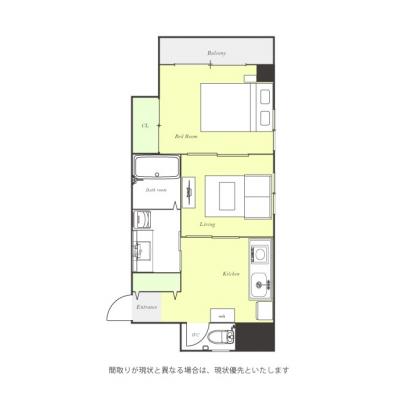ユニオンマンスリー小岩２　502　2DK・ダブル・くつろぎstyle☆JR中央・総武緩行線小岩駅から徒歩5分の間取り図