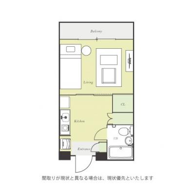 ユニオンマンスリー小田急相模原２　103　1K・シングル☆◆インターネット固定回線（有線）無料の部屋◆快適なソファ付き♪の間取り図