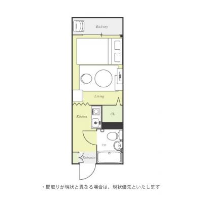 ユニオンマンスリー小手指２　205　1R・セミダブル☆所沢駅まで1駅。池袋・練馬が３０分圏内！都心近くの郊外エリア♪の間取り図