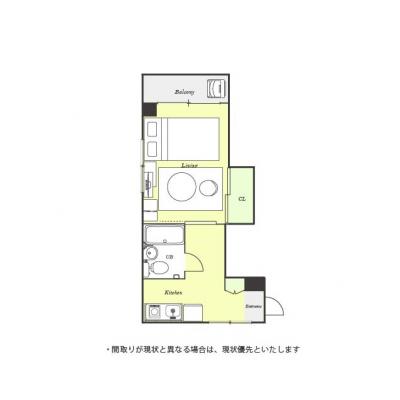 ユニオンマンスリー新狭山１　203　1K・セミダブル☆西武新宿線 新狭山駅 徒歩7分。物件近くにコンビニ有り/角部屋・二面採光で明るいお部屋。駅前にはスーパーいなげや新狭山駅前店あり。の間取り図