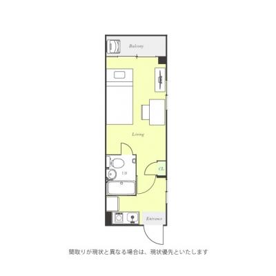ユニオンマンスリー清瀬２　302　1K・シングル☆人気の角部屋＆２面採光で日当たり抜群♪デスク＆チェアのあるお部屋♪の間取り図