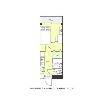 ユニオンマンスリー矢野口４　309　1R・セミダブル☆バストイレ別＆室内洗濯機のお部屋♪駅ビルには深夜1時まで営業のスーパーマーケットありの間取り図
