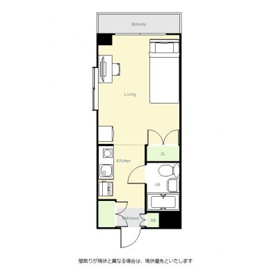 ユニオンマンスリー生田１　206　1R・シングル☆新宿・下北沢へアクセス良好！オートロック付の間取り図