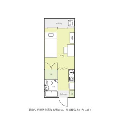 ユニオンマンスリー柿生３　208　1R・シングル☆小田急小田原線＆小田急多摩線沿線、町田駅や成城学園前駅へ乗換なしの間取り図