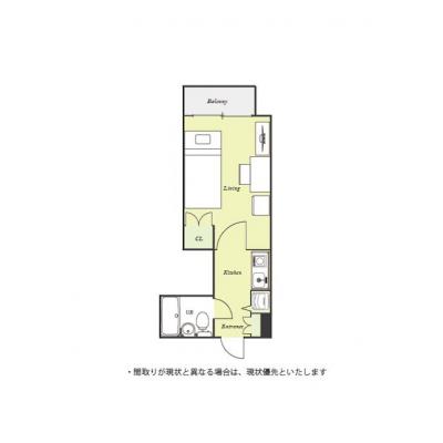 ユニオンマンスリー南行徳２　210　1K・シングル☆物件近くにスーパーやコンビニがあり便利。在宅ワークに最適なデスク・チェア付きの間取り図