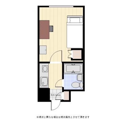 ユニオンマンスリー浦安１　907　1K・シングル☆浦安駅　徒歩3分！の間取り図