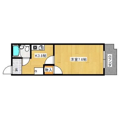 リブロマンスリー春日町駅前2　★ネット無料★　【駅徒歩7分】の間取り図