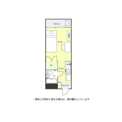 ユニオンマンスリー八王子長沼１　302　1R・シングル☆京王八王子駅まで乗り換えなしでアクセス可能/デスク・チェア付き♪の間取り図