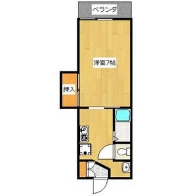 トーマンスリー北九州市戸畑区小芝☆インターネット使用料無料の間取り図