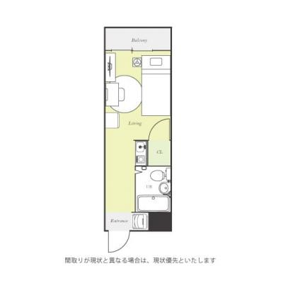 ユニオンマンスリー矢野口３　402　1R・シングル☆最上階のお部屋♪女性におすすめのドレッサー付き♪休日はよみうりランドで充実の１日の間取り図