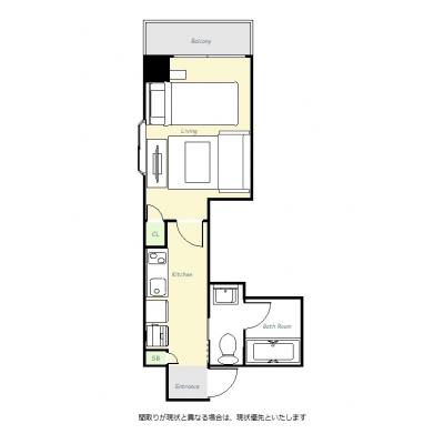 ユニオンマンスリー町田レジデンス１　301　1K・シングル・くつろぎstyle☆◆インターネット固定回線（Wi-Fi）無料の部屋◆築浅の間取り図