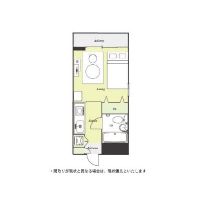 ●2026年4月28日から入居可●ユニオンマンスリー菊名２　302　1K・セミダブル☆■東急東横線とJR横浜線の2路線利用可能の間取り図