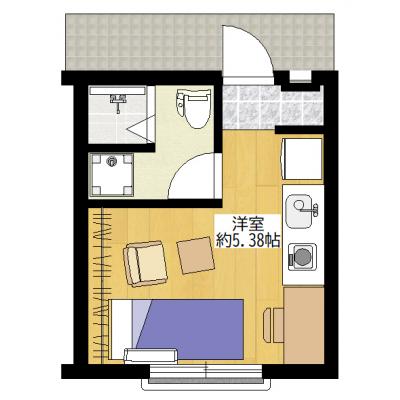 インターネット320M無料♪リノベーション工事実施済☆ホテルライクな暮らし♪外国籍OK！駅徒歩2分♪スーパー至近で好立地★ＭＨ中野北Ⅱの間取り図