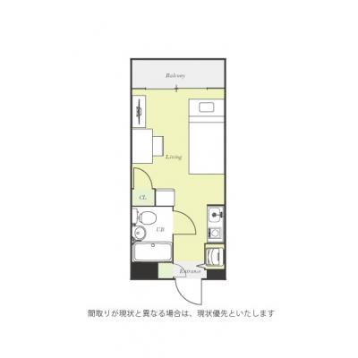 ユニオンマンスリー武蔵小杉４　314　1R・シングル☆人気のデスク＆チェア付き♪■渋谷・横浜まで乗換なしの間取り図