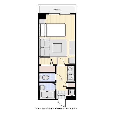 ユニオンマンスリー大宮２　813　1K・シングル・くつろぎstyle☆人気のバストイレ別♪快適なソファ付き♪の間取り図