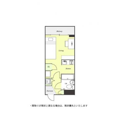 ユニオンマンスリー西川口５　103　1R・シングル☆人気の角部屋♪おしゃれなカウンターキッチン♪の間取り図