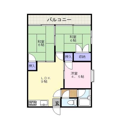 レジデンス新地【北区エリアの3LDK♪　最大3名迄入居可能★　コンビニ・スーパーも近くて利便性◎】の間取り図