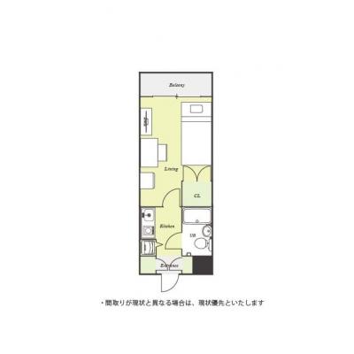 ユニオンマンスリー相鉄三ツ境２　103　1K・シングル☆相鉄本線　三ツ境駅　徒歩7分。安心の建物AL&モニター付きインターフォン完備の間取り図