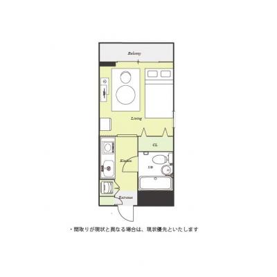 ユニオンマンスリー菊名２　301　1K・セミダブル☆■人気の角部屋♪おしゃれなデスクランプ付き♪■JR横浜線・東急東横線の２路線利用可能の間取り図