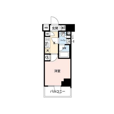 【🎍年末年始大感謝祭🎍】【禁煙🚭/Wi-Fi無料🌐】マイナビSTAY大井仙台坂テラス　407の間取り図