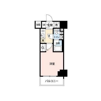 【🌷新生活応援キャンペーン🌷】【禁煙🚭/Wi-Fi無料🌐】マイナビSTAY大井仙台坂テラス　409の間取り図