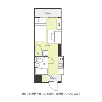 ユニオンマンスリー武蔵中原１　202　1R・シングル☆人気のデスク＆チェア付き♪■24時まで営業の「マルエツ」ありの間取り図