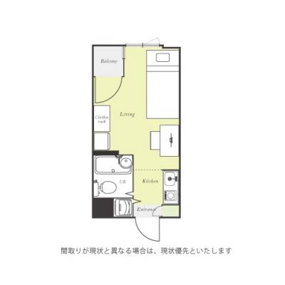 ●2026年2月12日から入居可●ユニオンマンスリー横浜西谷１　203　1R・シングル☆オートロック完備♪人気のデスク＆チェア付き♪■相鉄本線「西谷駅」徒歩7分の間取り図