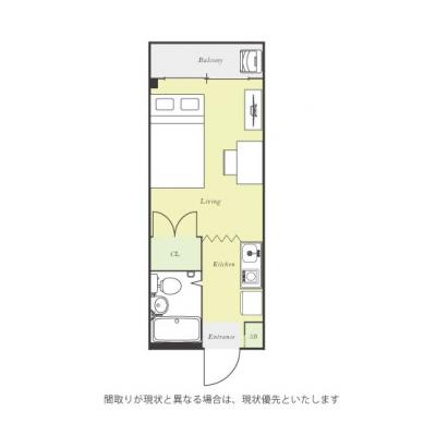 ●2026年4月10日から入居可●ユニオンマンスリー入間市２　303　1R・セミダブル☆人気のデスク＆チェア付きのお部屋♪■西武池袋線沿線/所沢駅や池袋駅まで乗換なしの間取り図