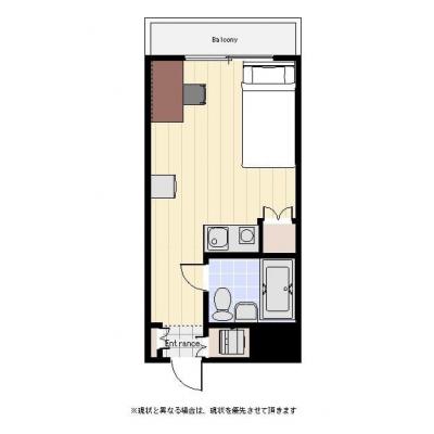 ユニオンマンスリー船橋３　704　1R・シングル☆オートロック完備♪人気のデスク＆チェア付き♪■京成本線「京成船橋駅」徒歩9分の間取り図