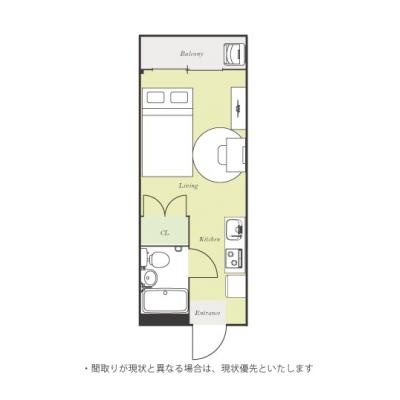 ユニオンマンスリー狭山ヶ丘１　210　1R・セミダブル☆モニター付きインターフォン完備♪2口ガスコンロ♪ドレッサーのあるお部屋♪の間取り図