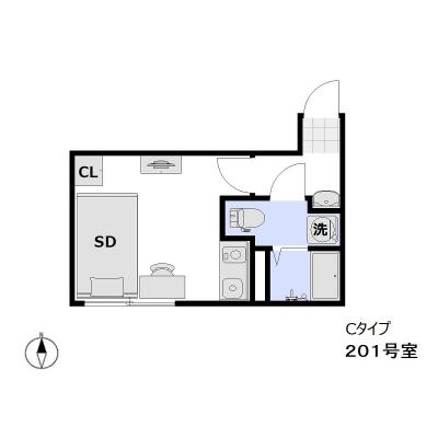□アットイン新宿24-2　『アットイン公式WEBサイトなら空室状況を検索｜かんたん予約🔍＜24時間受付中！＞』の間取り図