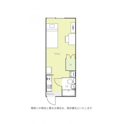 ユニオンマンスリー横浜戸塚２　102　1R・シングル☆デスク＆チェア付き♪ショッピングモールありの間取り図