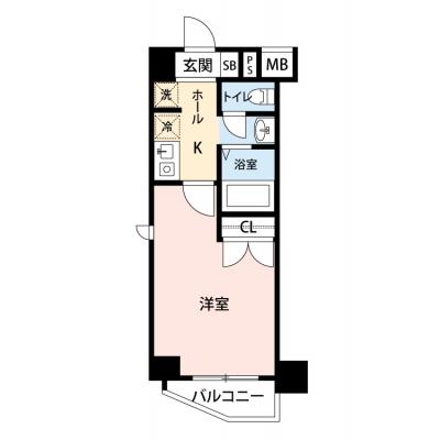 【🎉初期費用オフ｜お得なキャンペーン】【禁煙🚭/Wi-Fi無料🌐】マイナビSTAYコンフォートヴィラ葛西駅前　408の間取り図