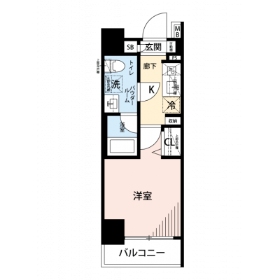 【🎉初期費用オフ｜お得なキャンペーン】【禁煙🚭/Wi-Fi無料🌐】マイナビSTAY鶴見　104の間取り図