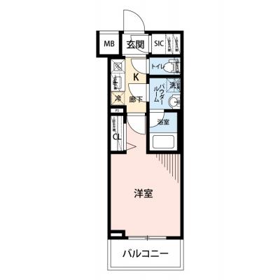 【🎉初期費用オフ｜お得なキャンペーン】【禁煙🚭/Wi-Fi無料🌐】マイナビSTAY亀戸　602の間取り図