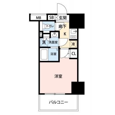 【🎉初期費用オフ｜お得なキャンペーン】【禁煙🚭/Wi-Fi無料🌐】マイナビSTAY京急蒲田駅前　303の間取り図