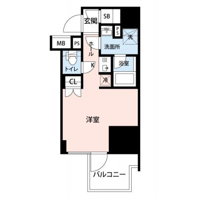 【🎍年末年始大感謝祭🎍】【禁煙🚭/Wi-Fi無料🌐】マイナビSTAY TTW芝公園　401の間取り図