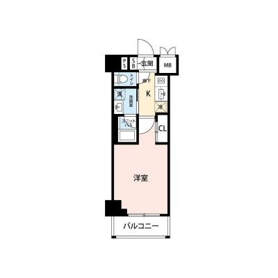 【🎉初期費用オフ｜お得なキャンペーン】【禁煙🚭/Wi-Fi無料🌐】マイナビSTAY浅草蔵前ANNEX　602の間取り図