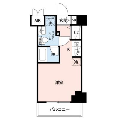 【🎉初期費用オフ｜お得なキャンペーン】【禁煙🚭/Wi-Fi無料🌐】マイナビSTAYゲートシティ川崎　602の間取り図