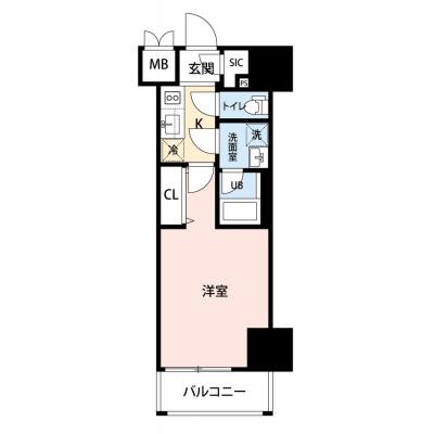 【🍡！秋の大感謝価格！🍡】【禁煙🚭/Wi-Fi無料🌐】マイナビSTAY浅草蔵前　703の間取り図
