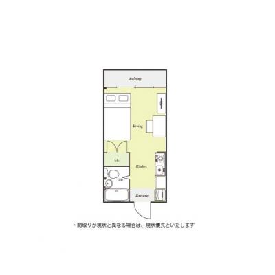 ユニオンマンスリー百草園１　205　1R・セミダブル☆人気のデスクとチェアのあるお部屋♪■駅前には24時まで営業のスーパーありの間取り図