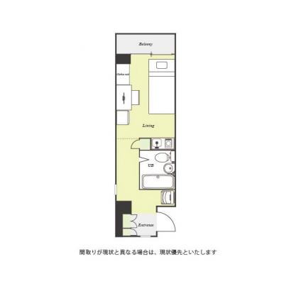 ●2026年5月3日から入居可●ユニオンマンスリー津田沼２　304　1R・シングル☆人気の角部屋♪モニター付きインターフォン完備♪デスクとチェア付き♪の間取り図
