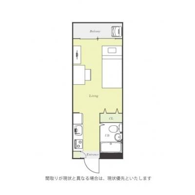 ユニオンマンスリー柿生６　104　1R・シングル☆人気のデスク＆チェア付き♪■の間取り図