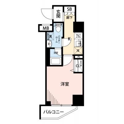【🎉初期費用オフ｜お得なキャンペーン】【禁煙🚭/Wi-Fi無料🌐】マイナビSTAY台東浅草　903の間取り図