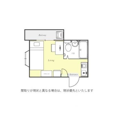 ●2026年4月21日から入居可●ユニオンマンスリー東船橋ルーチェ１　105　1R・シングル☆JR中央・総武緩行線利用で錦糸町駅や秋葉原駅へダイレクトアクセスの間取り図