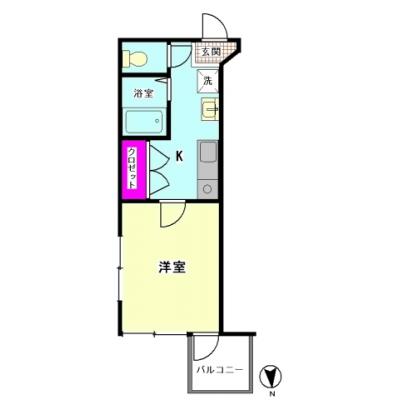 シティマンスリー蒲田・ケーヨンプラザ　5Cタイプ【光インターネット（WIFI）無料】【独立洗面】【オートロック】【管理費無料】の間取り図