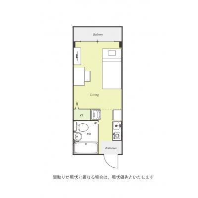 ユニオンマンスリー川崎１７　209　1R・シングル☆モニター付きインターフォン完備♪人気のデスク＆チェア付き♪■JR南武線「尻手駅」徒歩5分の間取り図