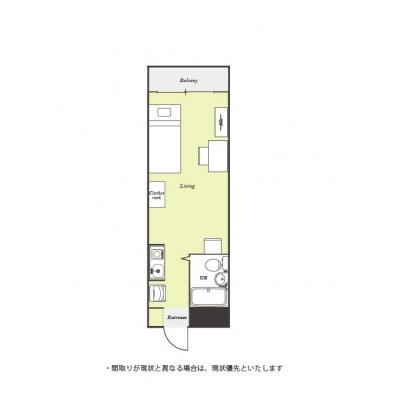 ●2026年5月6日から入居可●ユニオンマンスリー百合ヶ丘２　310　1R・シングル☆オートロック完備♪デスクとチェア付きのお部屋♪■小田急小田原線「百合ヶ丘駅」徒歩6分の間取り図