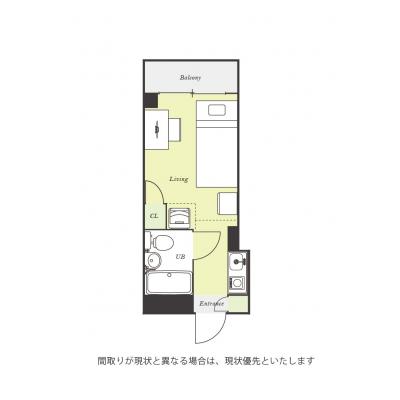 ユニオンマンスリー西川口６　204　1R・シングル☆たっぷり収納２ドア冷蔵庫や室内洗濯機など生活家電完備の間取り図